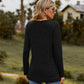Full Size Ribbed V-Neck Long Sleeve Tee