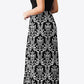 Full Size Printed Round Neck Short Sleeve Dress with Pockets