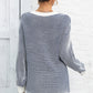 Striped Round Neck Long Sleeve Knit Top