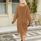 CozyWonders V-Neck Long Sleeve Sweater Dress