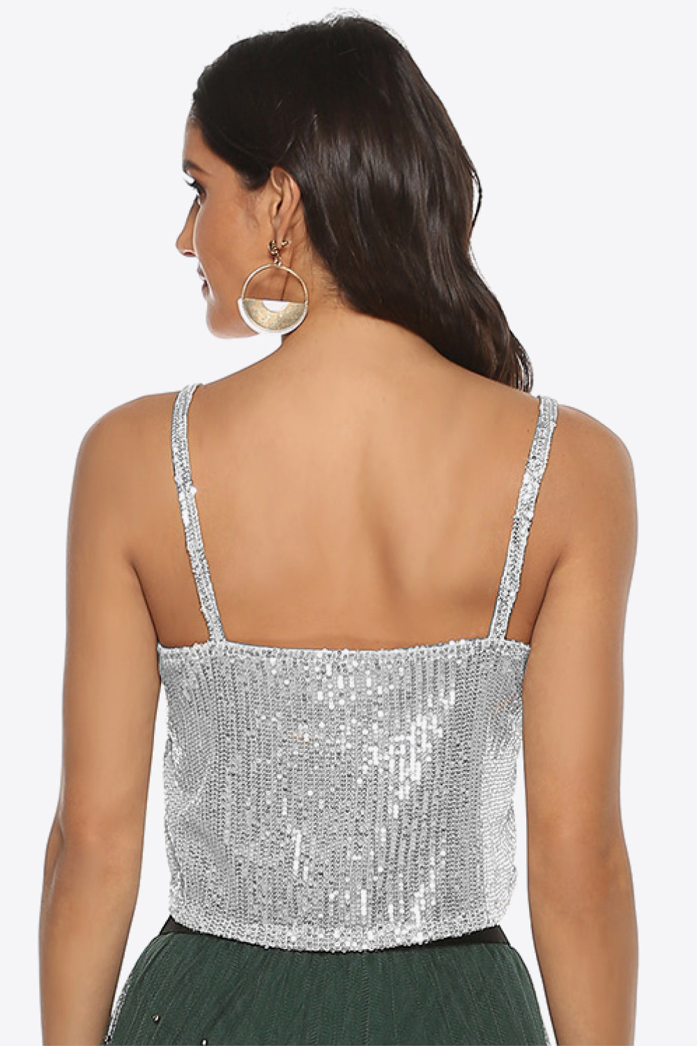 Women's Sequin Cropped Cami