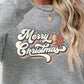 Christmas THEMED Letter Graphic Round Neck Sweatshirt