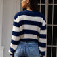 SoComfy Striped Button Up Dropped Shoulder Cardigan