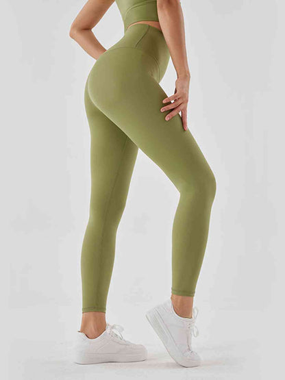 Full Size Wide Waistband Sports Leggings