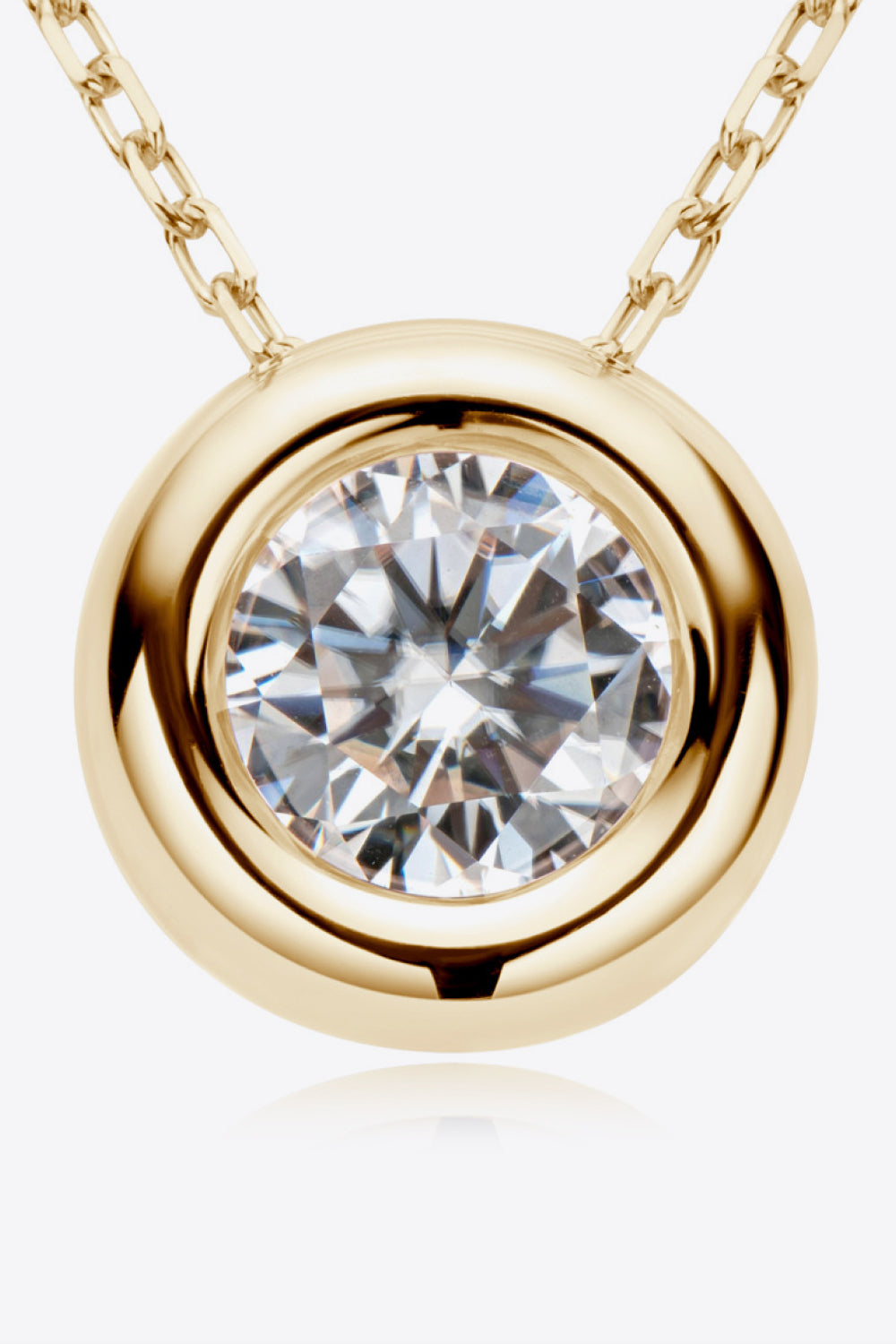 1 Carat Moissanite Pendant 925 Sterling Silver Necklace