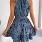Athena Rea Halter Neck Printed Tie Waist Sleeveless Mini Dress