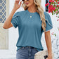 Round Neck Petal Sleeve T-Shirt