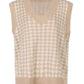 Houndstooth V-Neck Sweater Vest