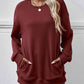Dropped Shoulder Sweatshirt with Pockets