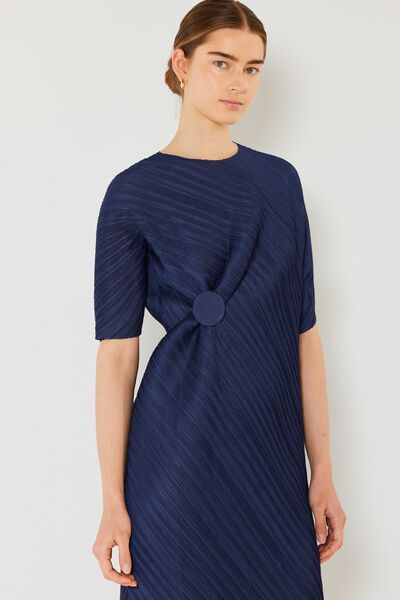 Marina West Swim Pleated Dolman Sleeve Dress *