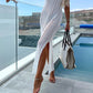 Openwork Slit Cutout Wide Strap Dress