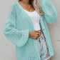 Openwork Button Front Cardigan