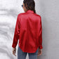 Button Up Collared Neck Long Sleeve Shirt