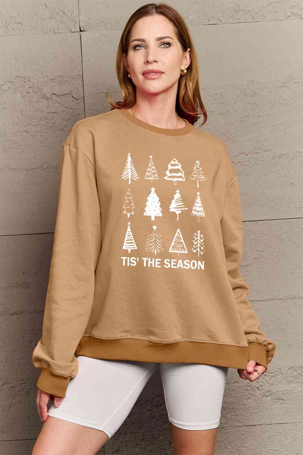 Simply Love Full Size Christmas Tree Graphic Sweatshirt