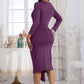 Sophia Tie Detail Round Neck Midi Dress