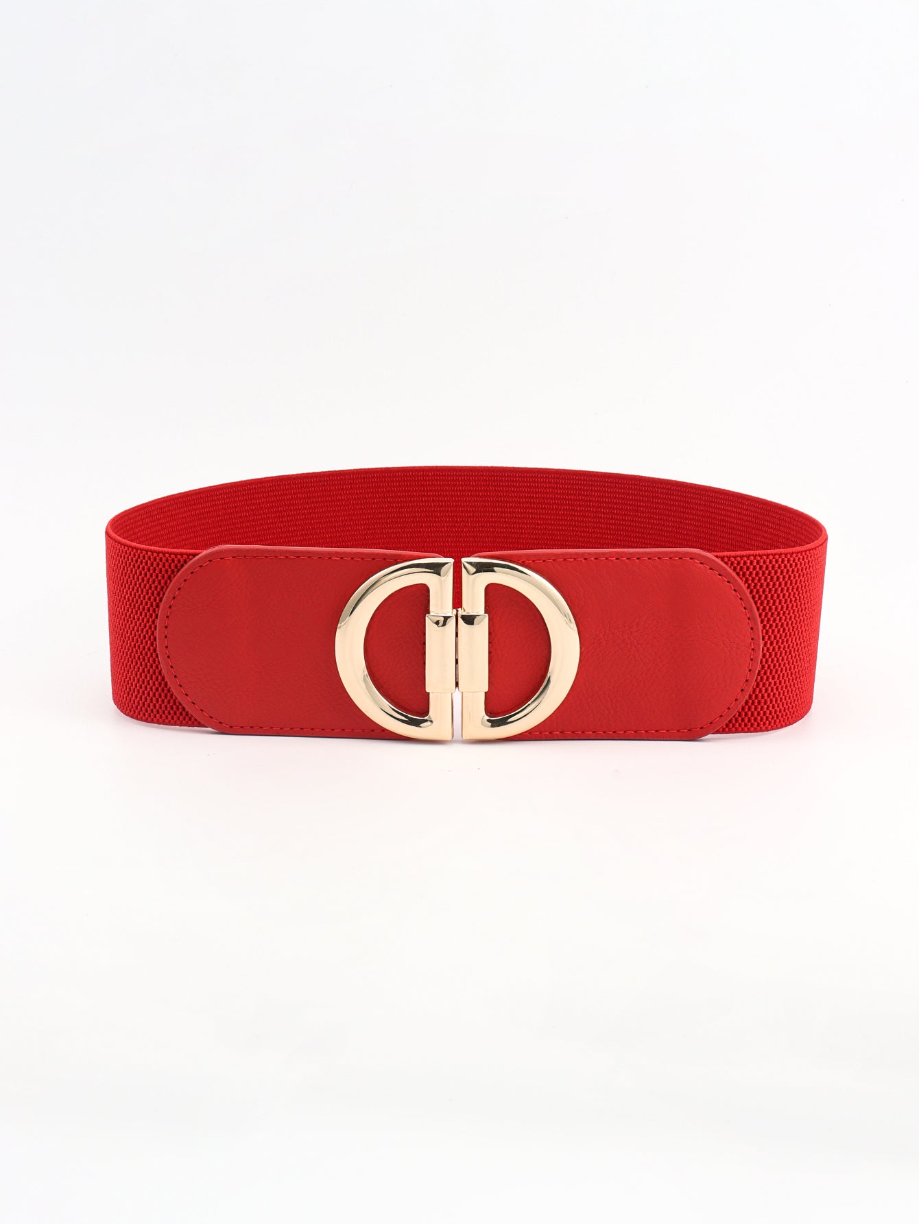 Women's D Buckle Elastic Belt