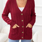 SavannahTree Button Down Cable-Knit Cardigan