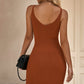 Women's Ribbed Sleeveless V-Neck Dress