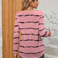 Printed Square Neck Long Sleeve Blouse