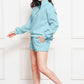 Comfy n' Cozy Half Zip Long Sleeve Sweatshirt and Drawstring Shorts Set