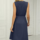 Pocketed V-Neck Wide Strap Dress