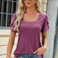Square Neck Short Sleeve T-Shirt