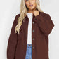 FashionToFigureTrends Chestnut Brown Button Down Denim Jacket