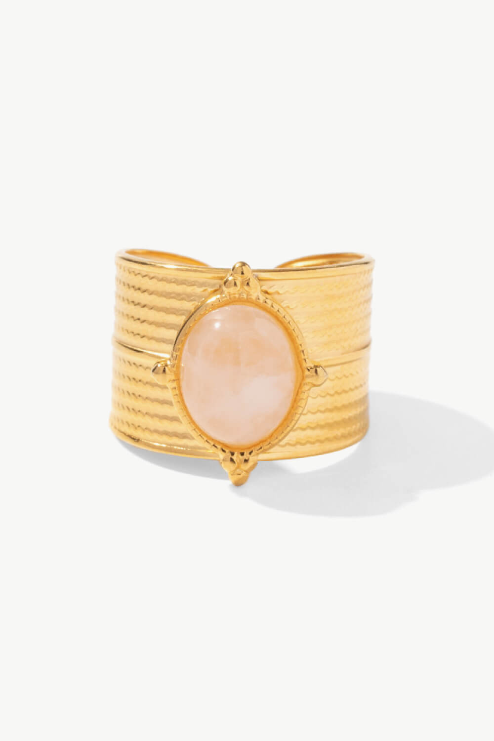 18K Women's Gold-Plated Wide Open Ring