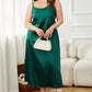 Plus Size Tie-Shoulder Midi Night Dress