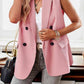 Double-Breasted Sleeveless Blazer