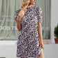 Floral Mock Neck Mini Dress