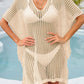 SO SUMMER One Size Fringe Trim Openwork Cover Up