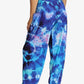 BasicBabe Tie-Dye Smocked Royal Blue Joggers