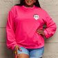 Simply Love Full Size Christmas Themed Letter Graphic Long Sleeve Sweatshirt