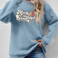 Christmas THEMED Letter Graphic Round Neck Sweatshirt