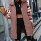 Geometric Zip-Up Collared Sherpa Jacket