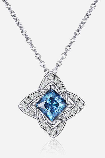 1 Carat Moissanite Floral Pendant Necklace 💜
