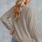 KnittedEmporium Full Size Contrast V-Neck Sweater