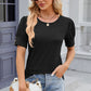 Round Neck Puff Sleeve T-Shirt