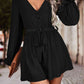 BodatiousJumpers Long Flounce Sleeve V-Neck Romper