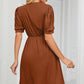 V-Neck Puff Sleeve Dress