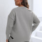 Plus Size Cutout V-Neck Sweater