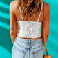 CAMI CHIC V-Neck Lace Cropped Cami 🦋