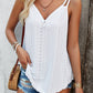 Eyelet V-Neck Double Strap Cami