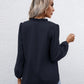 Swiss Dot Frill Trim Puff Sleeve Blouse