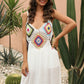 Openwork Sleeveless Embroidery Dress