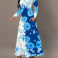 Pocketed Printed Long Sleeve Dress