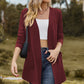 Cable-Knit Long Sleeve Cardigan with Pocket