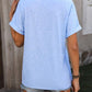 Notched Buttoned Short Sleeve T-Shirt