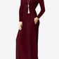 Women's Full Size Valencia Round Neck Empire Waist Pocket Dress